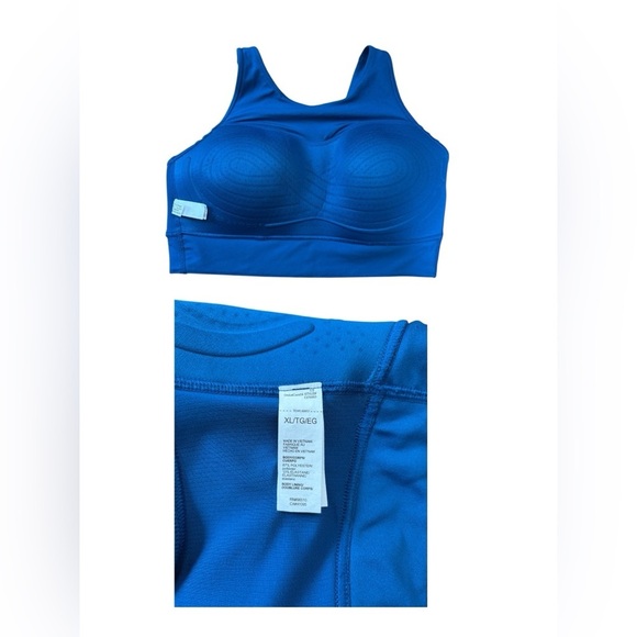NWOT, Under Armour, Infinity Pintuck Mid Sports Bra – Size XL - Blue 🏃♀️➡️ - Picture 4 of 7